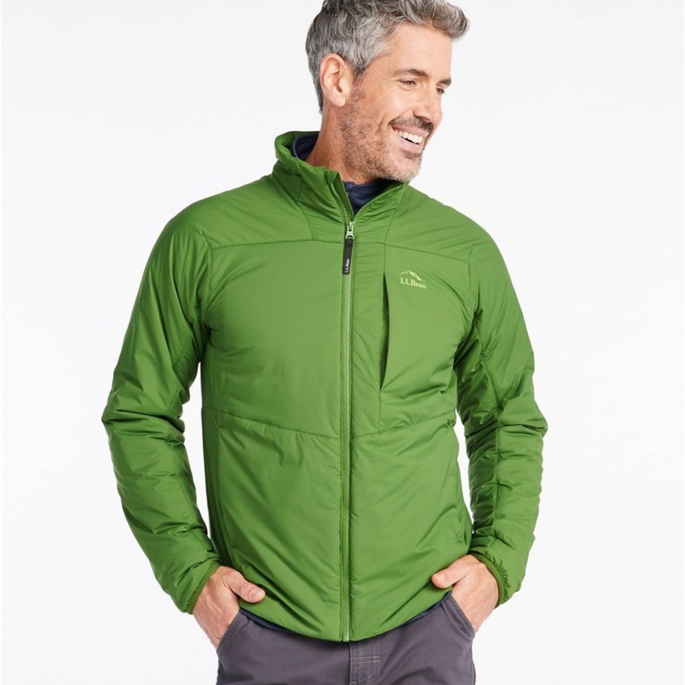 LL Bean Men’s Stretch Packaway Jacket (L LONG in subtle two-toned blue) - Picture 6 of 10